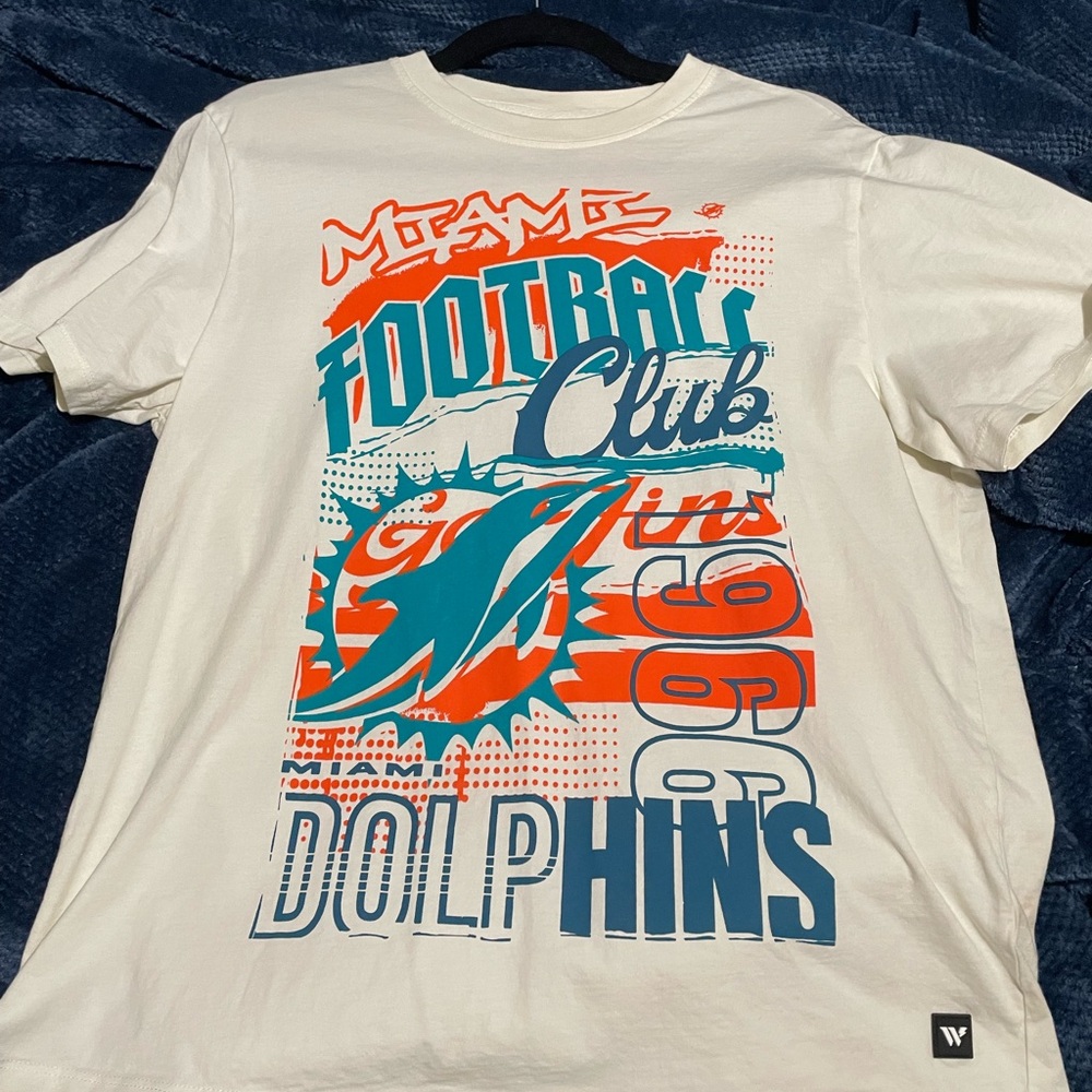 White Miami Dolphins Graphic Tee